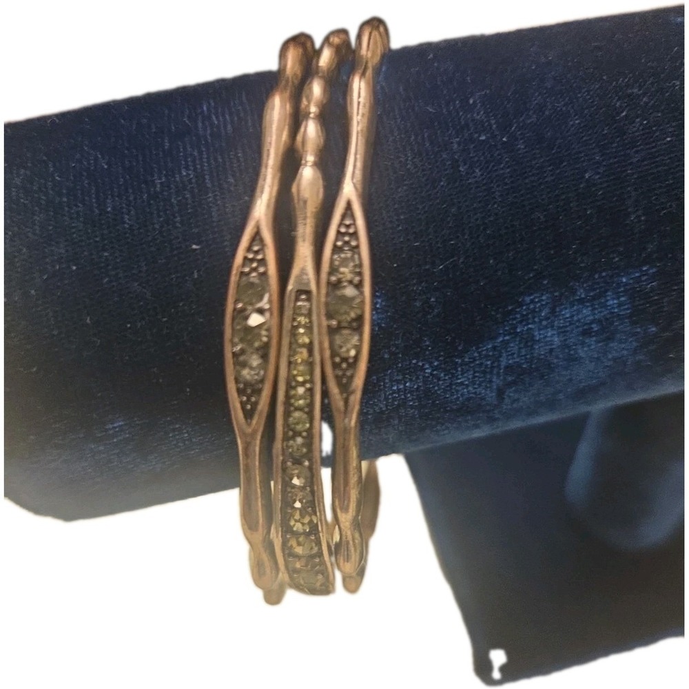 Bangle Bracelet Set Of 3, Large, Stackable, Vintage, Undated (Between 1920-2020)